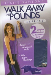 Leslie Sansone Walk Away The Pounds Express 3 And 4 Mile DVD And Stretchie